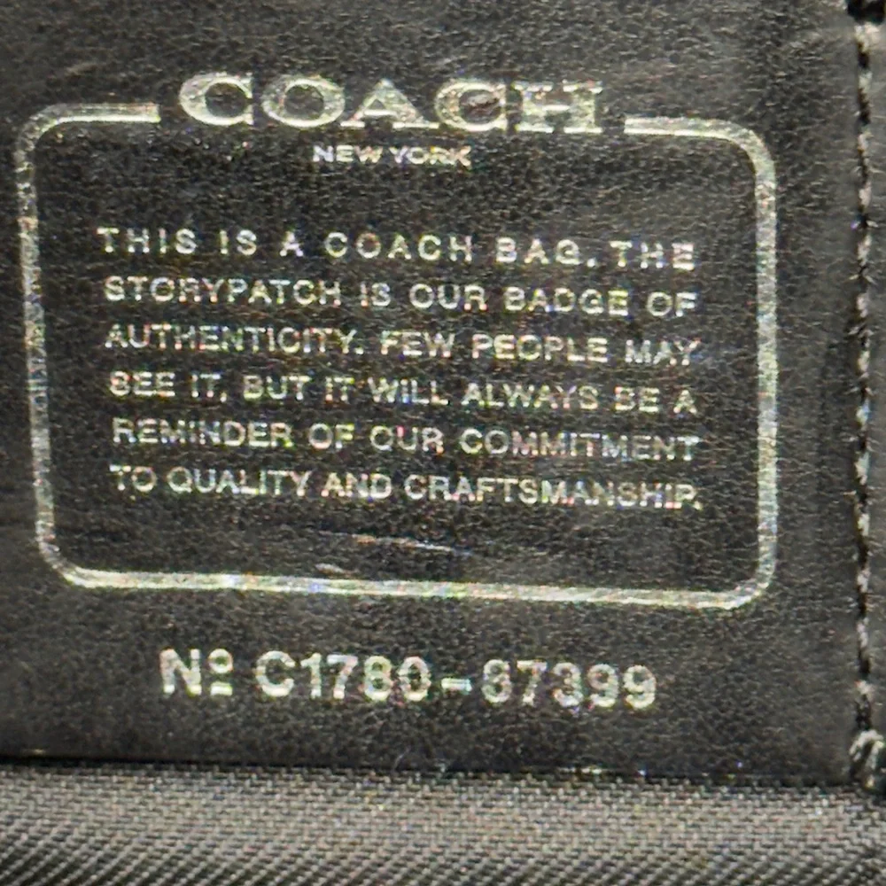 Coach Metallic Pebble‎ Leather Shoulder Bag Pewter Hobo Purse - Picture 13 of 16